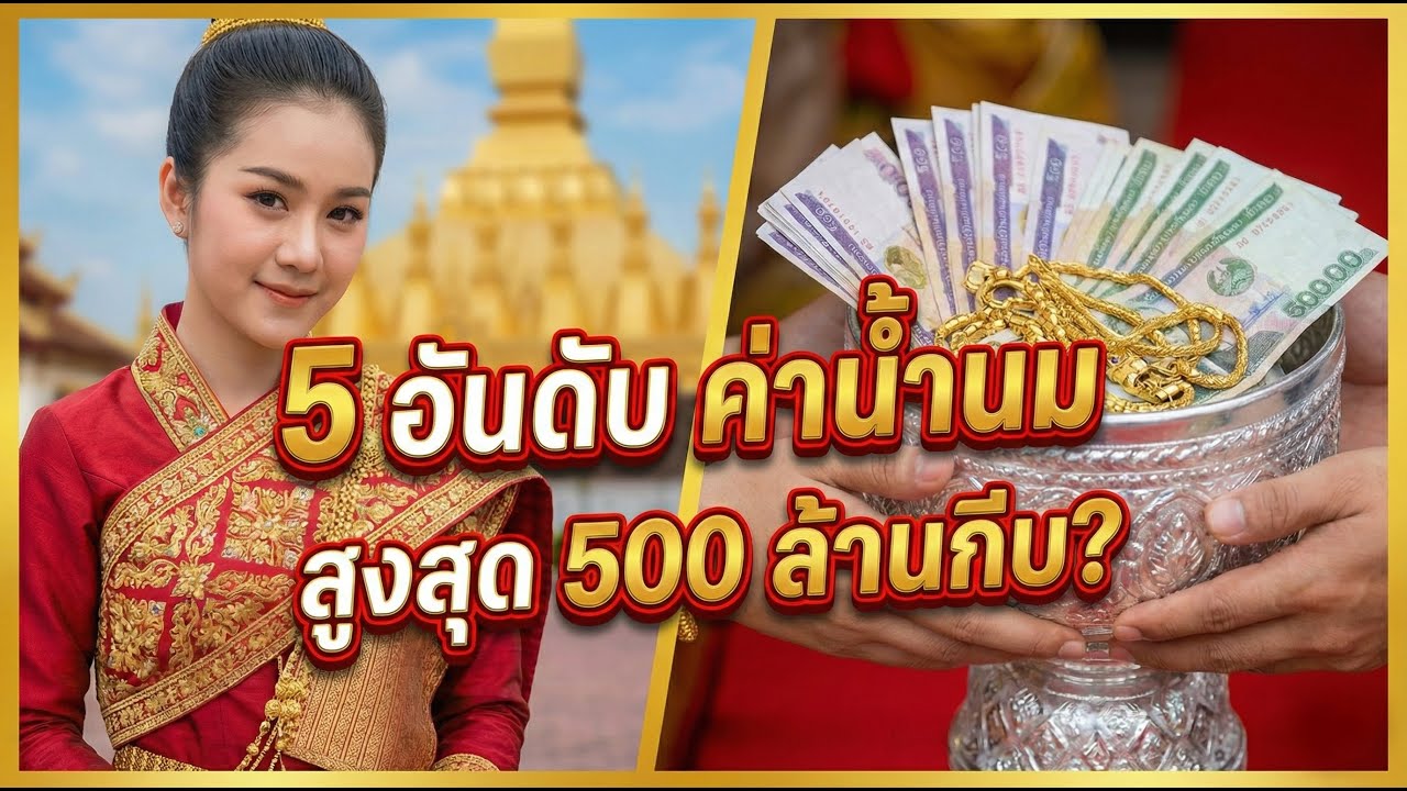 เปิดตัวเลข! 5 อันดับ 'ค่าน้ำนม' สาวลาวแต่ละแขวง ที่แม่ยายปลื้มที่สุด💸