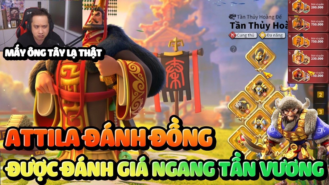Vị Tướng Họ Lào Attila Đánh Field Ngon TOP Đầu Game Phù Hợp Với Anh Em Tanker Rise of Kingdoms