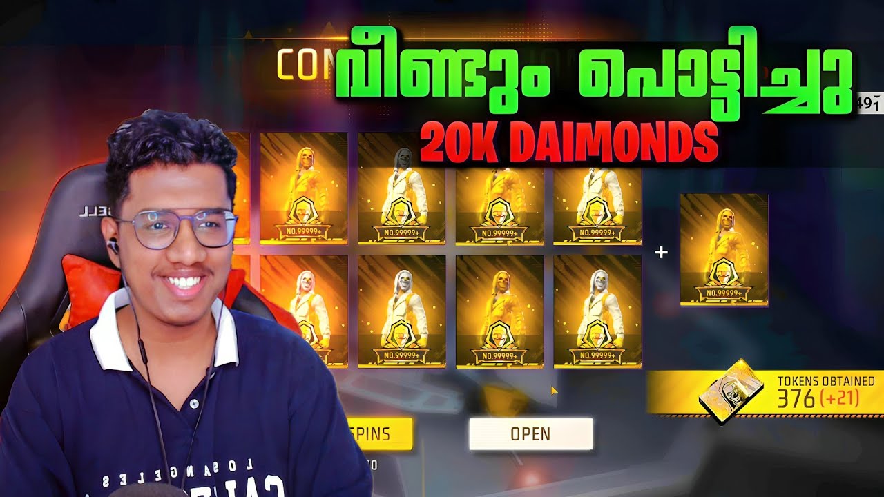 വീണ്ടും 20000 Diamonds Spin ആക്കി 😱 Golden Criminal Bundle | Part 2 - Akshay Akz