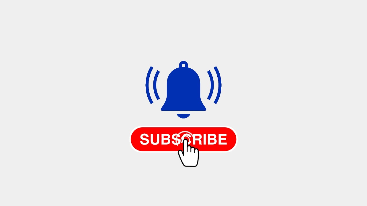 Subscribe button intro template | Bell icon animation template | no copyright