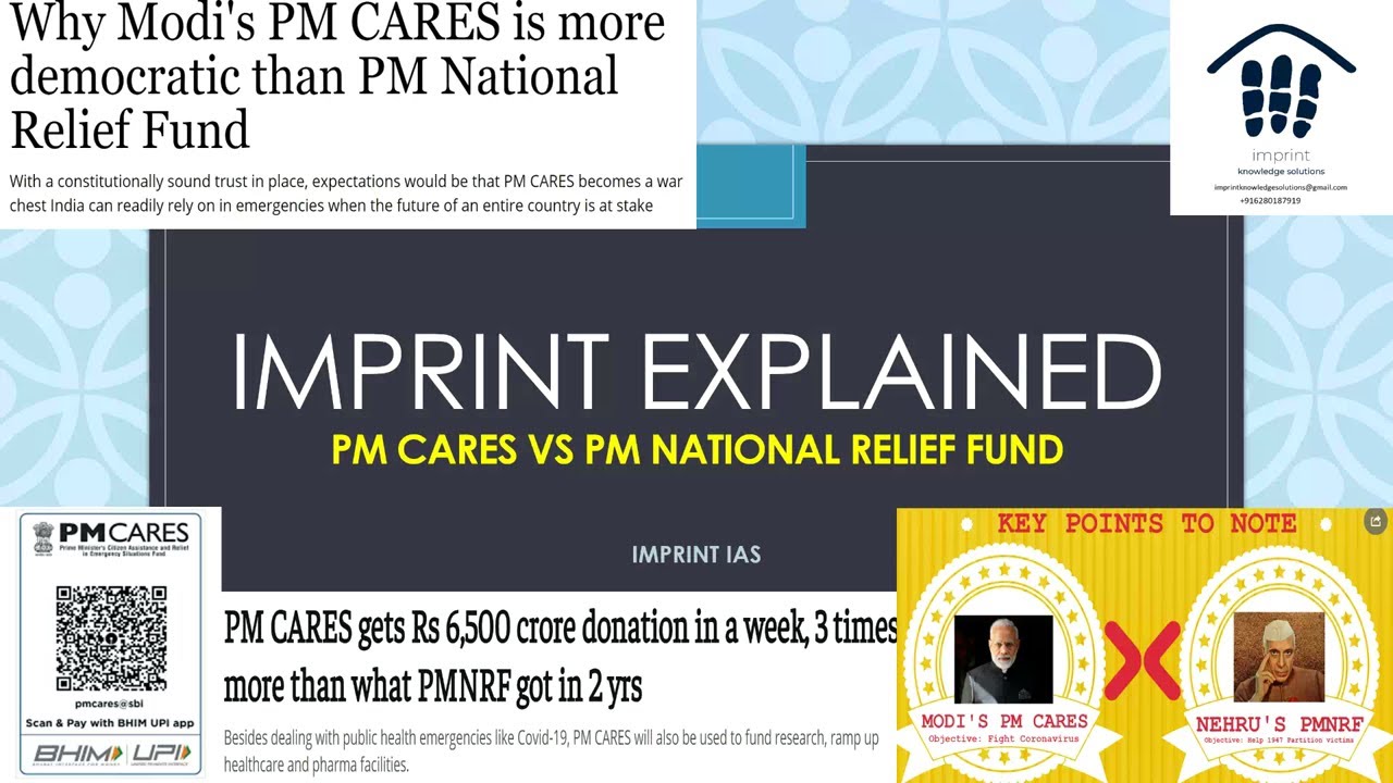 IMPRINT Explained PM CARES vs PM National Relief Fund