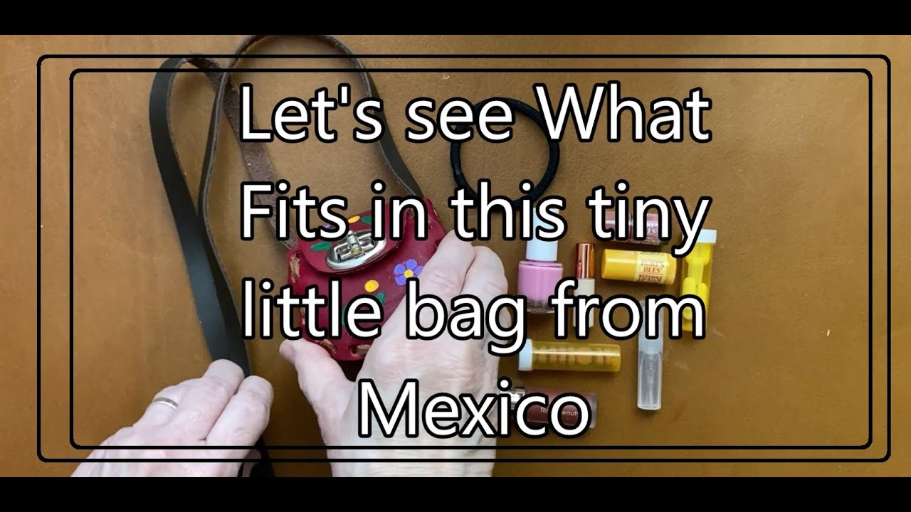 Tiny Leather purse from Mexico - What Fits? - ASMR - What's in my Bag
