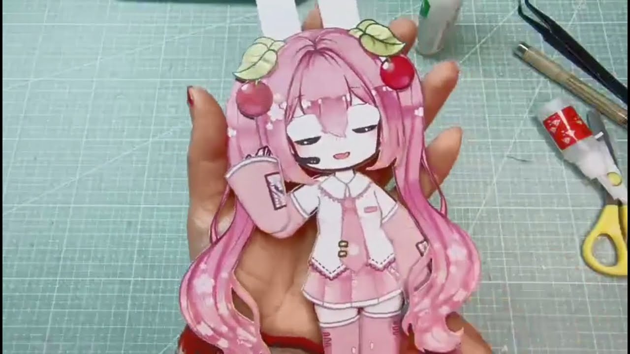 Movable Paper Figure Hatsune Miku Material Pack Tutorial | DIY | Draw so easy Anime