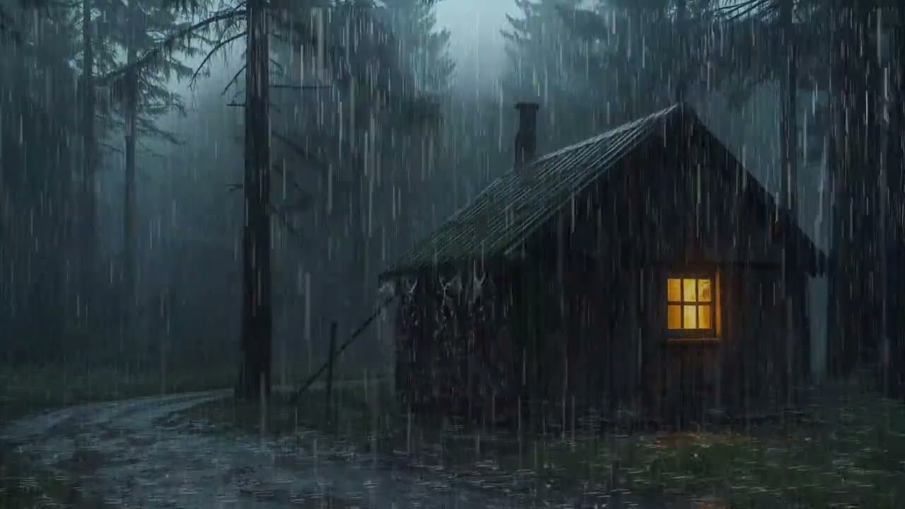 Night Rain and Thunder for Peaceful Sleep Tonight