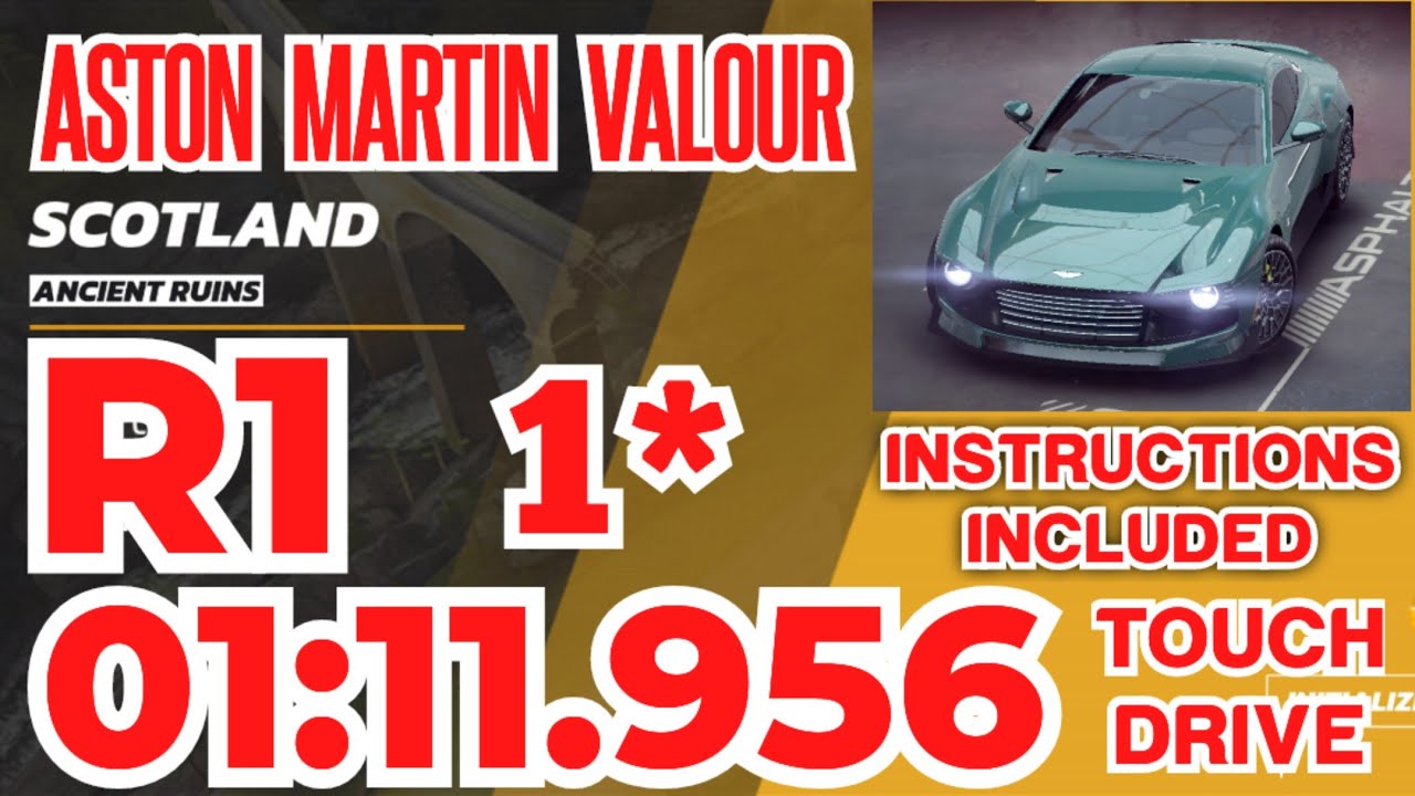 Asphalt UNITE - ASTON MARTIN VALOUR Grand Prix Round 1 | 1⭐ Touchdrive Instructions | Ancient Ruins