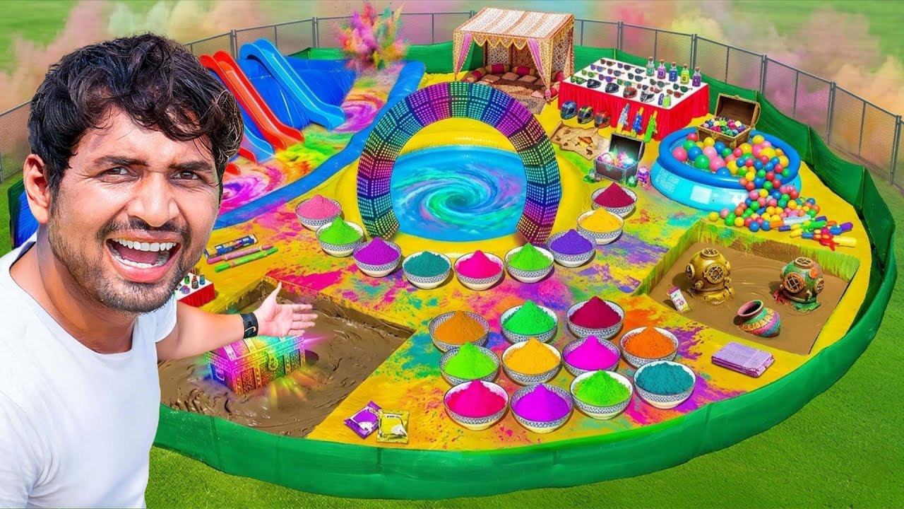 Holi In Desi Holi Mela 🥰 काफी मजा आया MR. INDIAN HACKER HOLI SPECIAL VJDEO 