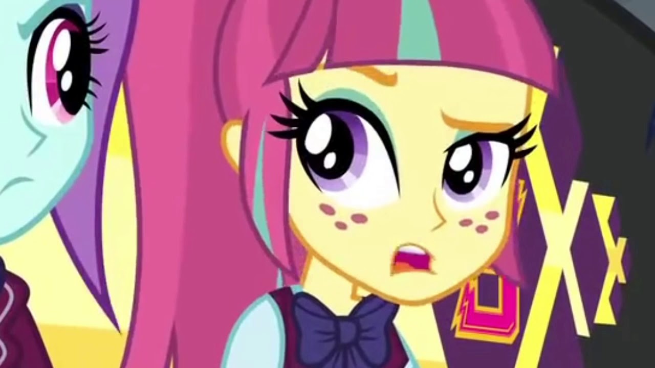 MLP EQG - Johnny and Sour Sweet vs the school ( cartoon crossover style)