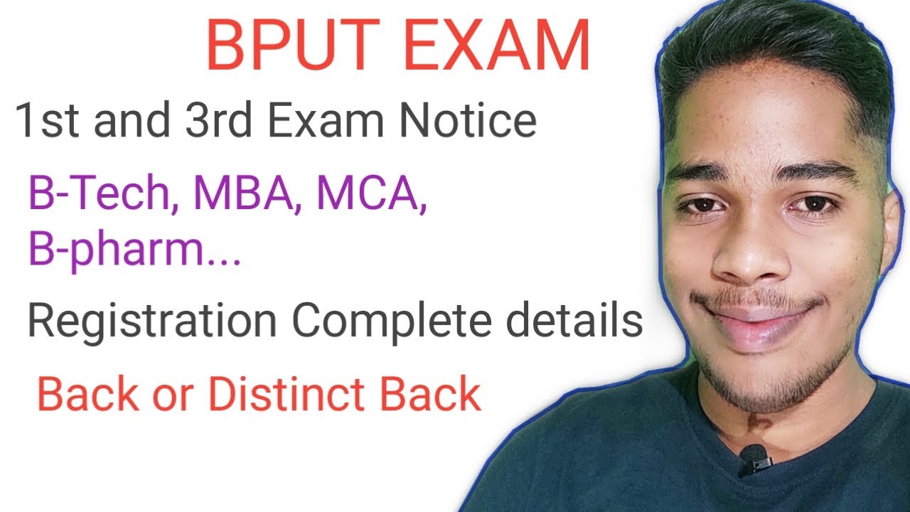Bput 1st & 3rd sem exam notice||Bput odd sem registration notice||Complete details in one video