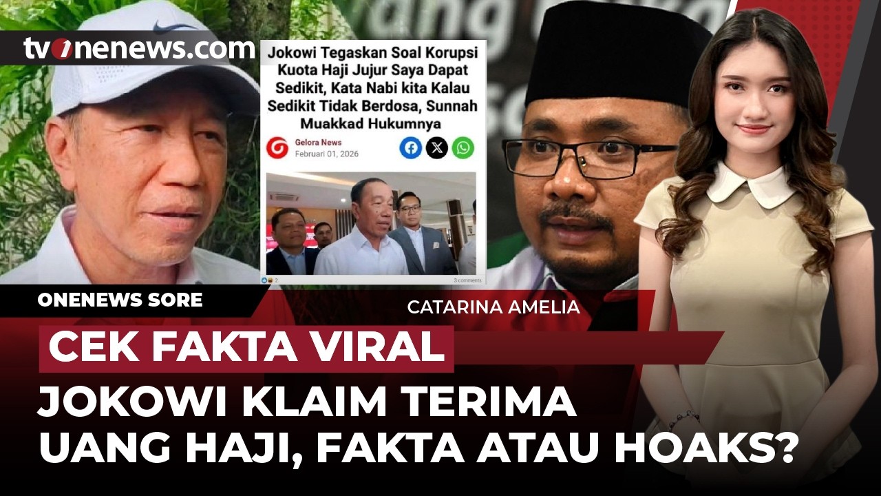 [LIVE]🔴 Cek Fakta Uang Haji Bawa Nama Jokowi, Penjual Es Kelapa di Bekasi Minta Maaf | OneNews Sore