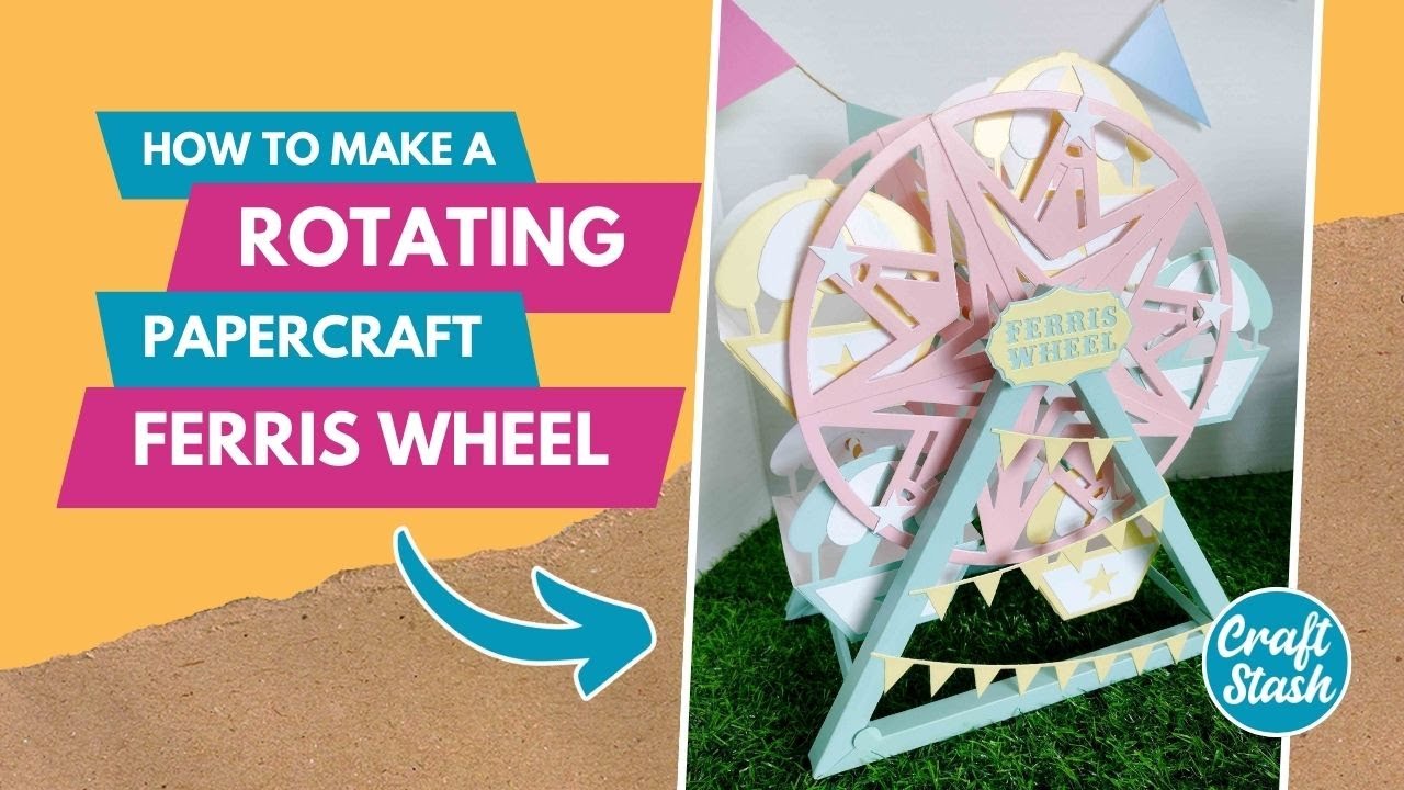 How to Make a Rotating Papercraft Ferris Wheel with Everyday Items
