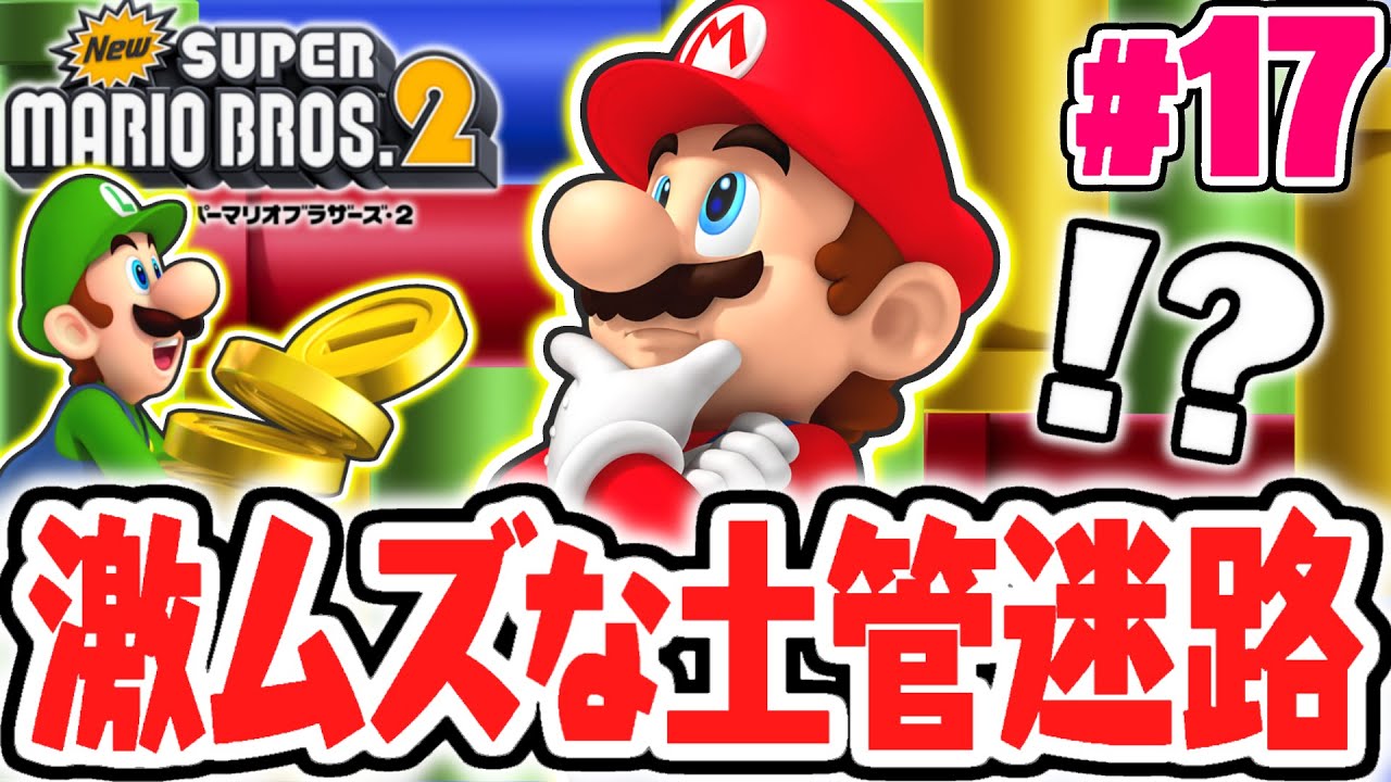 迷路がクリア出来ません…激ムズなスターコインをコンプ達成なるか!?3DS名作実況Part17【Newスーパーマリオブラザーズ2】