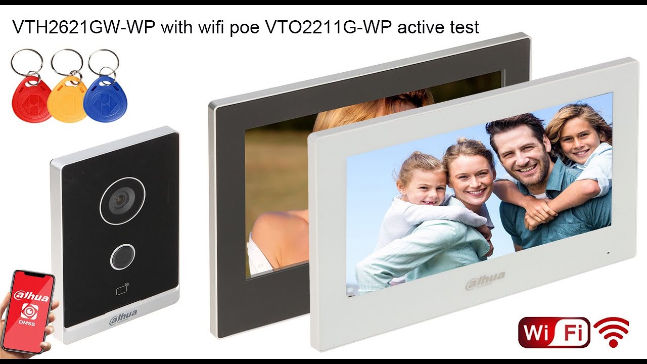 Dahua video intercom panel VTH2621GW-WP VTH2621G-WP with wifi poe VTO2211G-WP active test