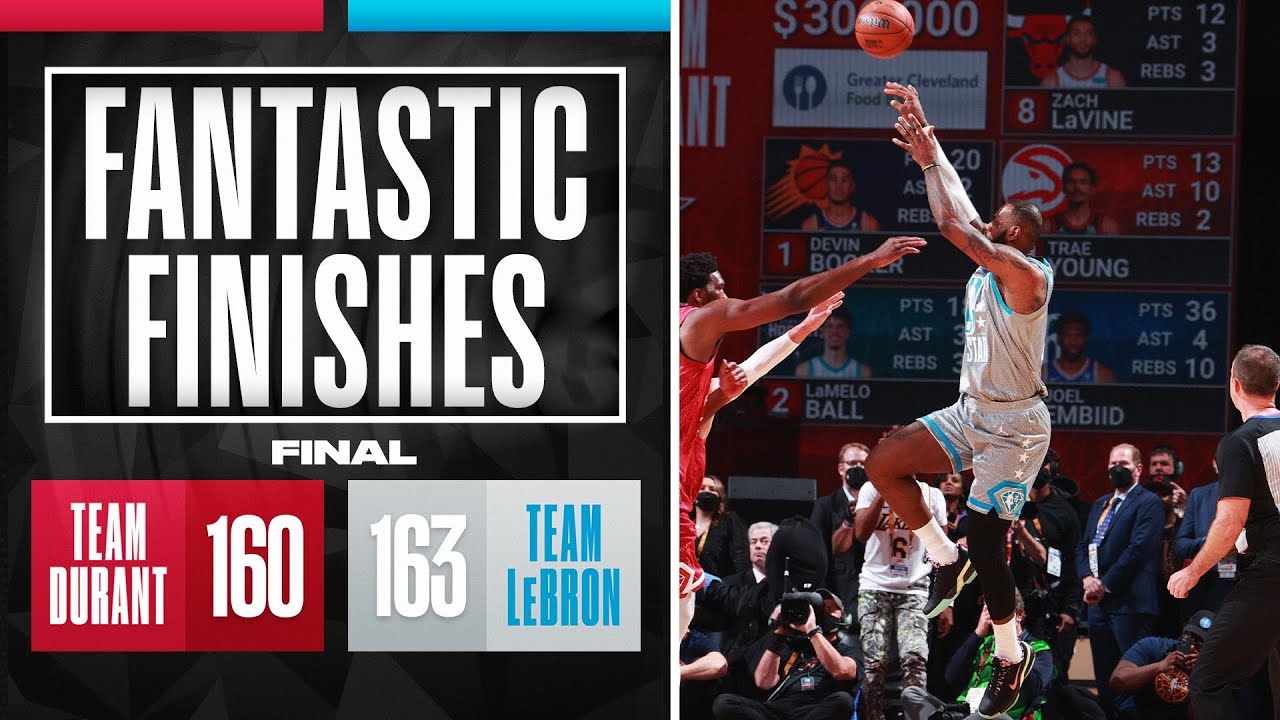 ДИКАЯ КОНЦОВКА МАТЧА ВСЕХ ЗВЕЗД: Команда Леброна против команды Дюранта 🔥🔥 | Матч всех звезд НБА ...