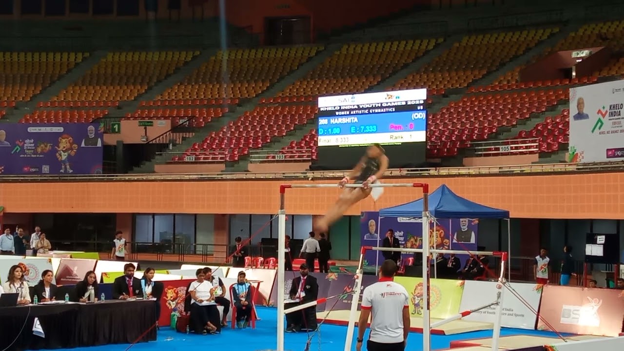 Khelo India Youth Game's 2025 Gymnastics Uneven Bars Final #youtube #gymnast #gymnastics #sports