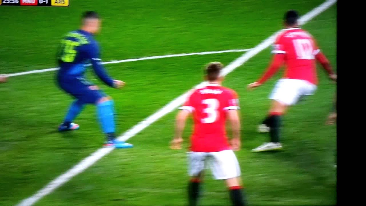 Nacho Monreal Goal Manchester United 0-1 Arsenal