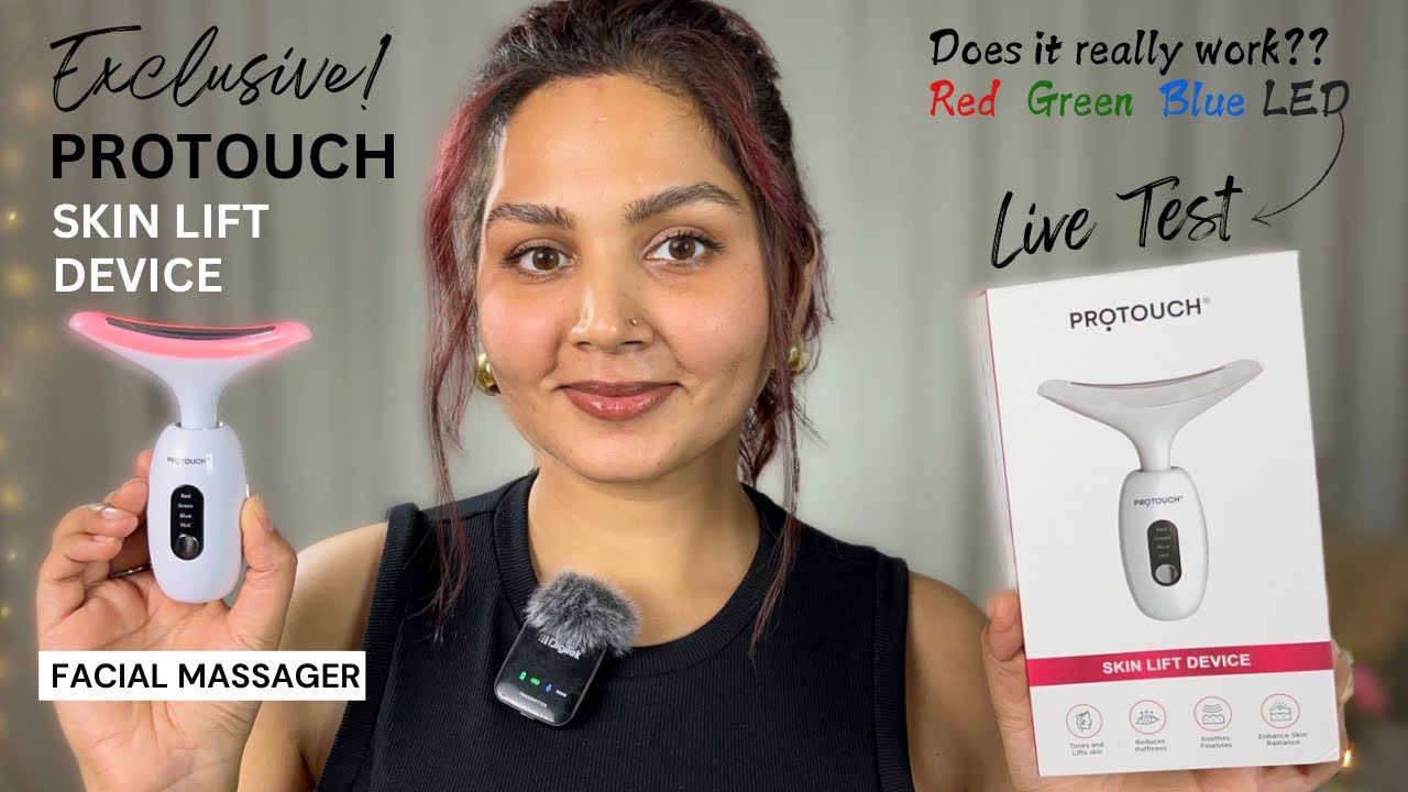 Honest Review of Protouch Skin Lift Device Facial Massager / 7 days Challenge / #red #blue #green