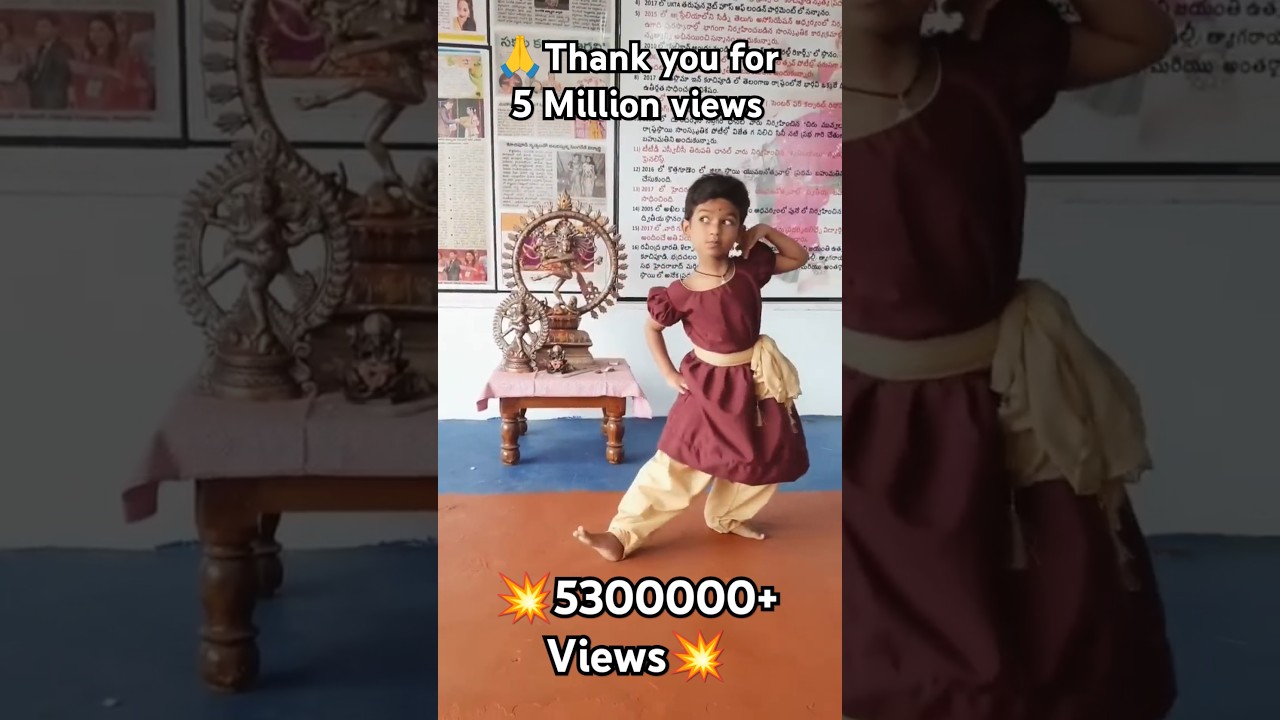5 year old Chaitrika's 1st day of Kuchipudi class,Shaarvani Nrithyalayam #shorts #dance #pranavalaya