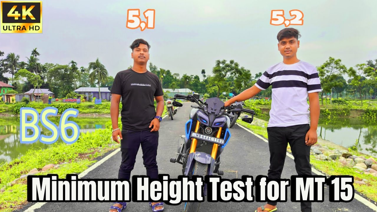 Minimum maximum height test for MT 15 BS6 ⚡ || New model yamaha mt15 bs6