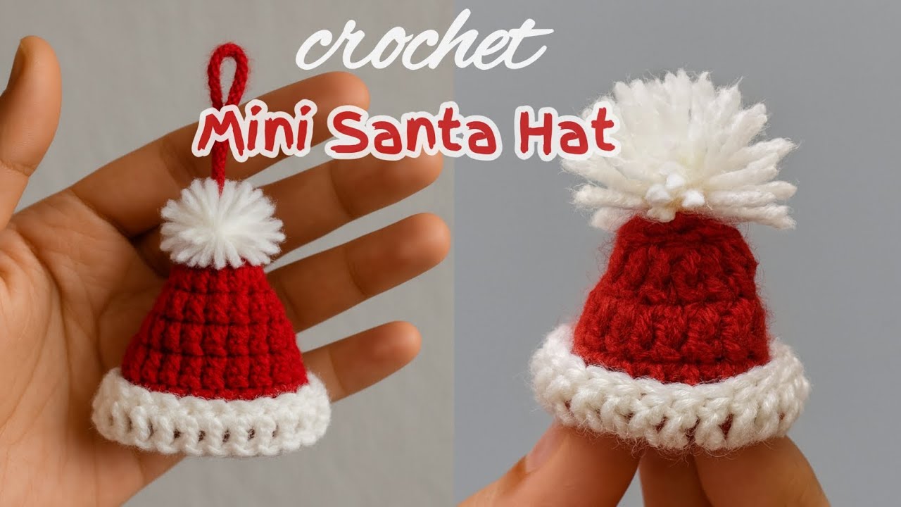 🎅 Cute Christmas Craft Idea 🧶✨ | Mini Santa Hat