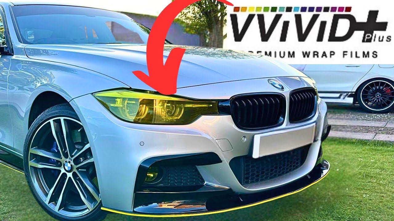 VviVid Yellow Headlight Tinting On A BMW F30