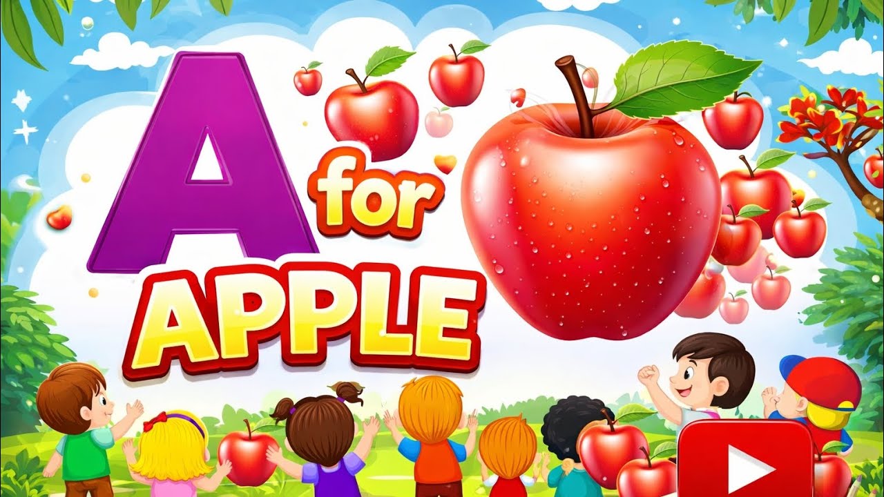 A for Apple, B for Ball” alphabet kids video, ABC learning👶🎈🍎
