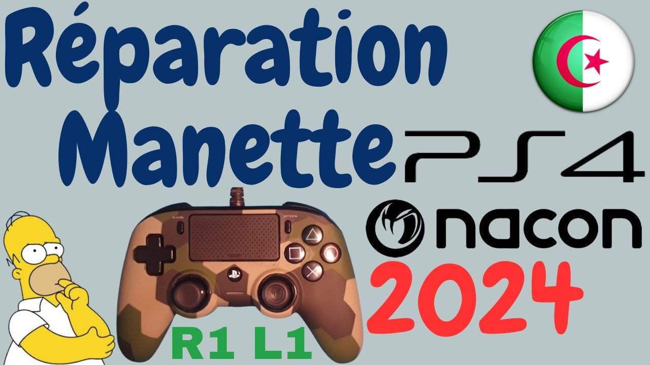 comment réparer nettoyer manette PS4 filaire playstation4 NACON R1 L1 HS fonctionne marche plus tuto