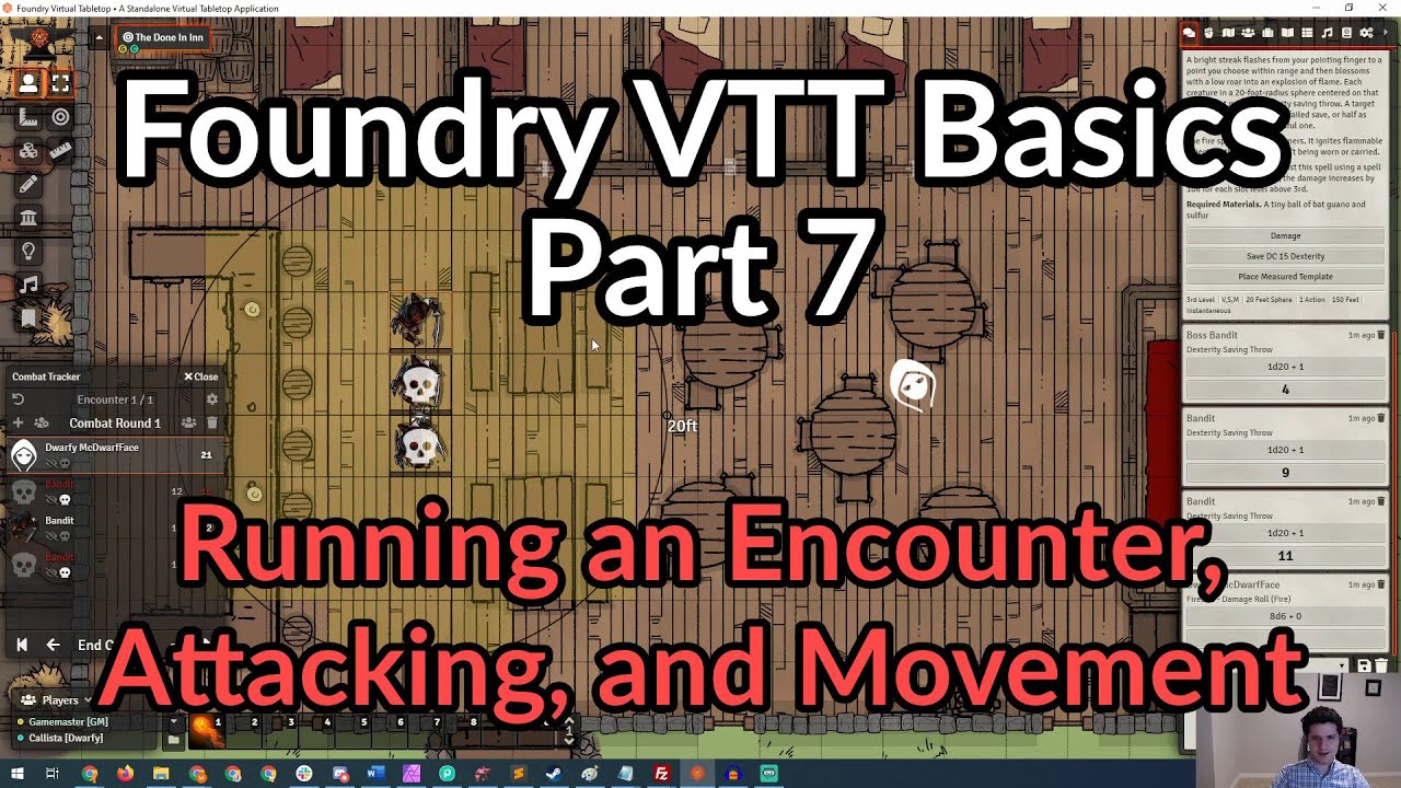 Основы Foundry VTT, часть 7 — Управление боевым трекером, движение и атака