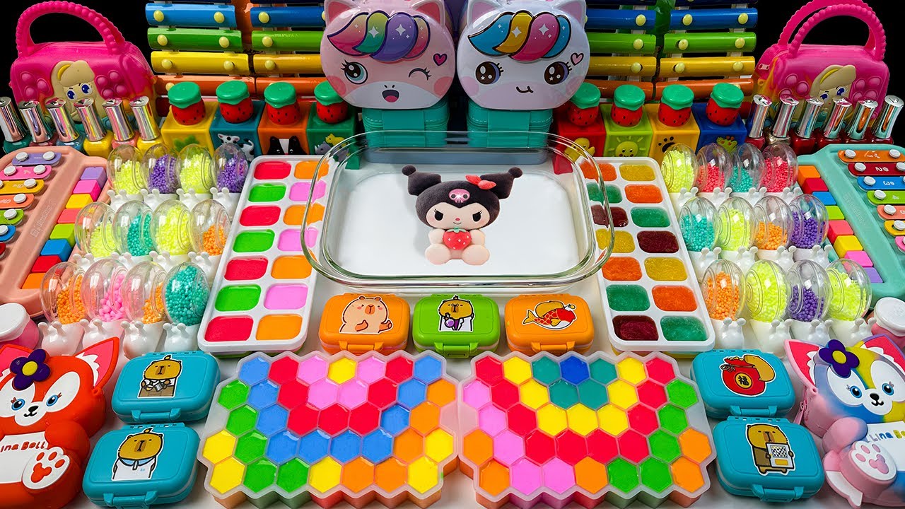 Random Slime ASMR🌈 Kuromi’s Shy Glitter Moment 🥺✨ Kepuasan Video