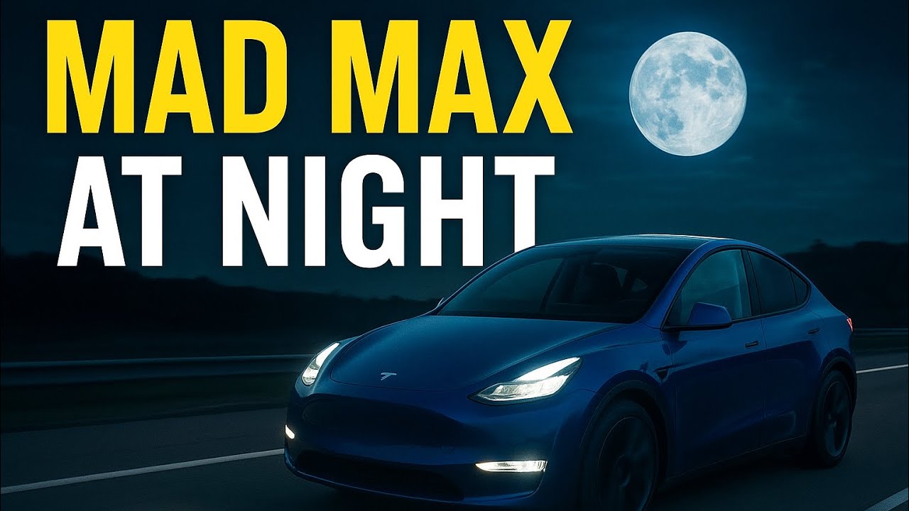 Tesla Self Driving 14.2.1 Drove Me Home At Night on Mad Max