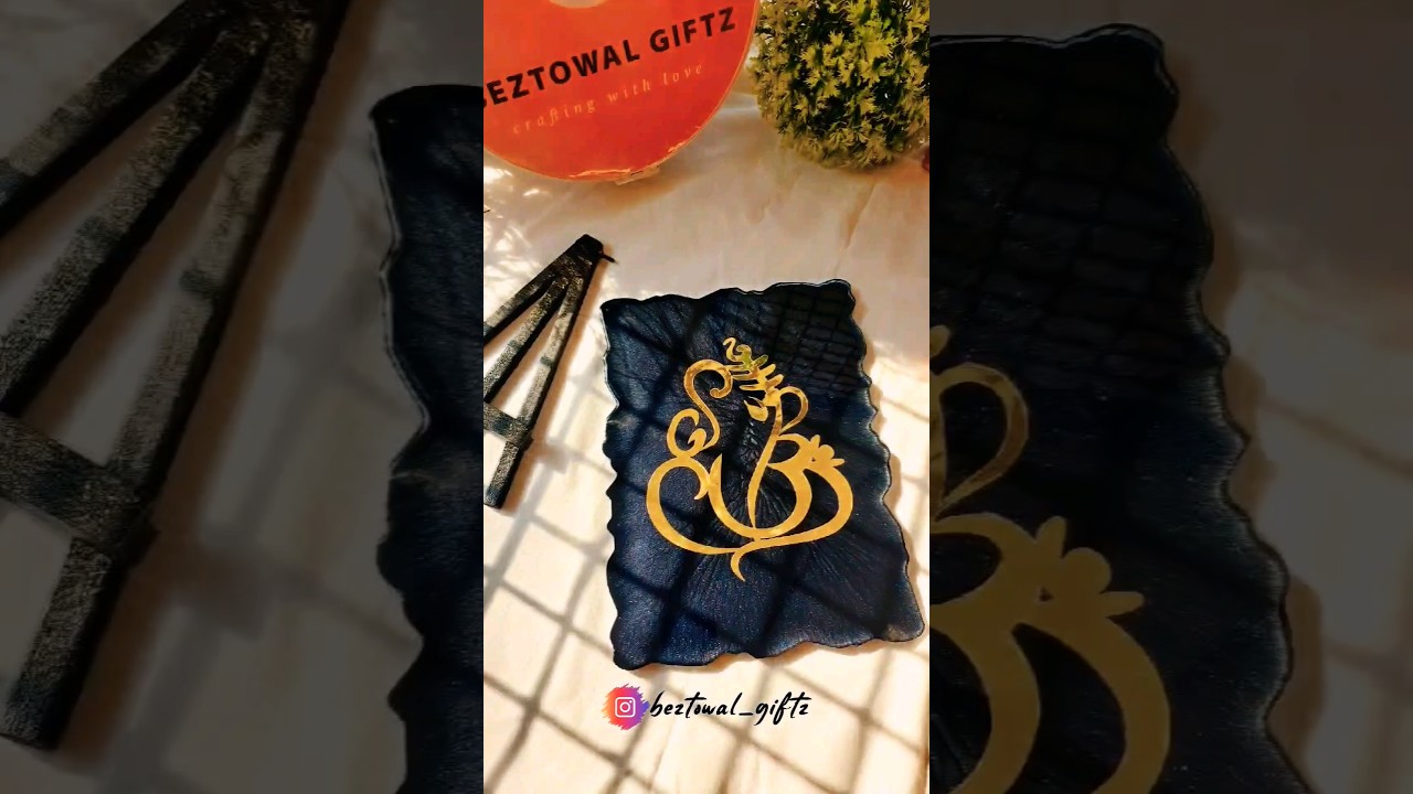Customized Resin Ganapathi Frame💛✨️ #resinframe #resinart #handmade #smallbusiness #ganesh
