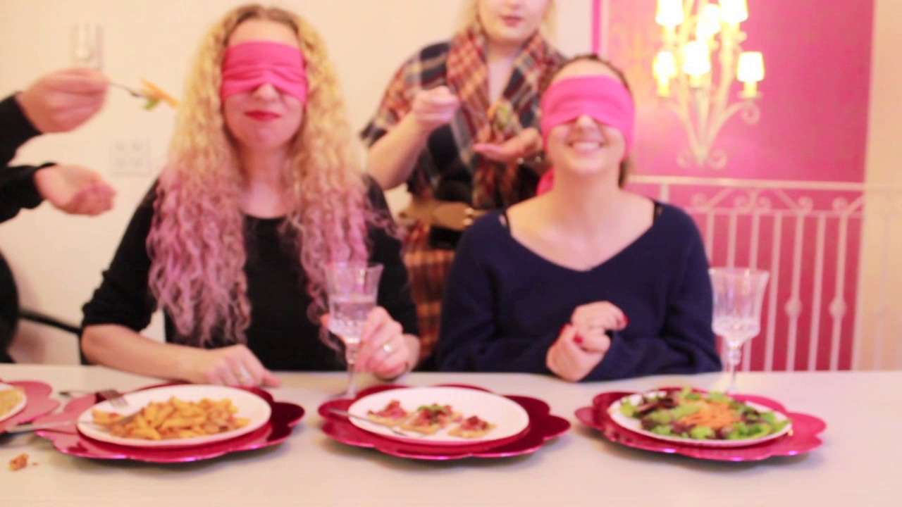 BLINDFOLD TASTE TEST! A Mukbang Food Challenge