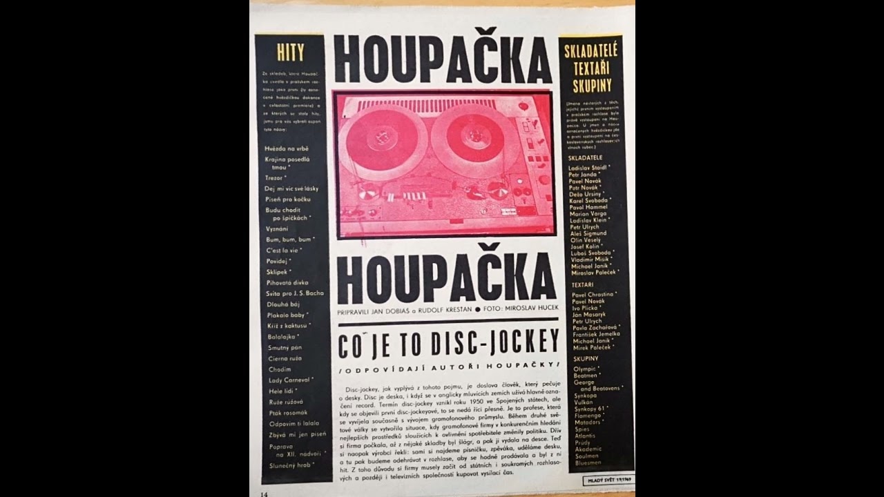 Dvanáct na houpačce (rozhlasová houpačka), Music box 1969 -  záznam na magnetofonovém pásku