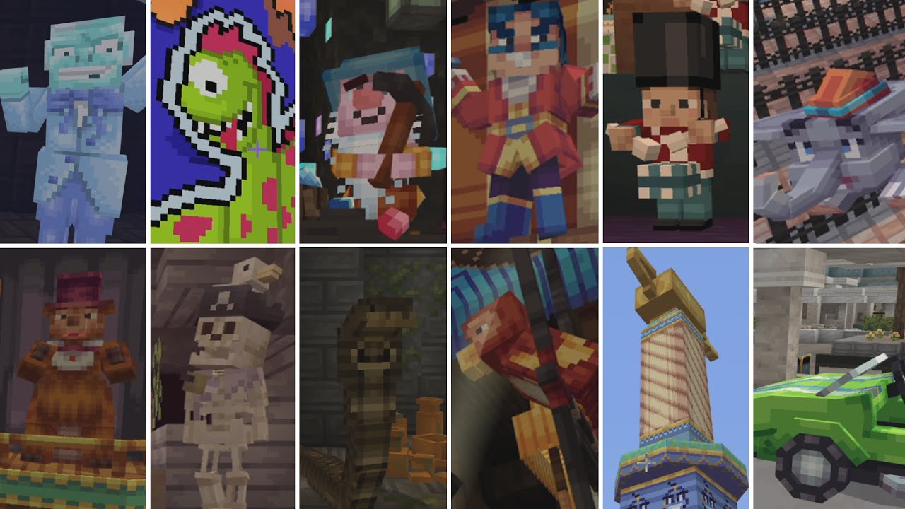 Minecraft: Walt Disney World DLC - All 20 Rides (Haunted Mansion, Pirates of the Caribbean & More!)