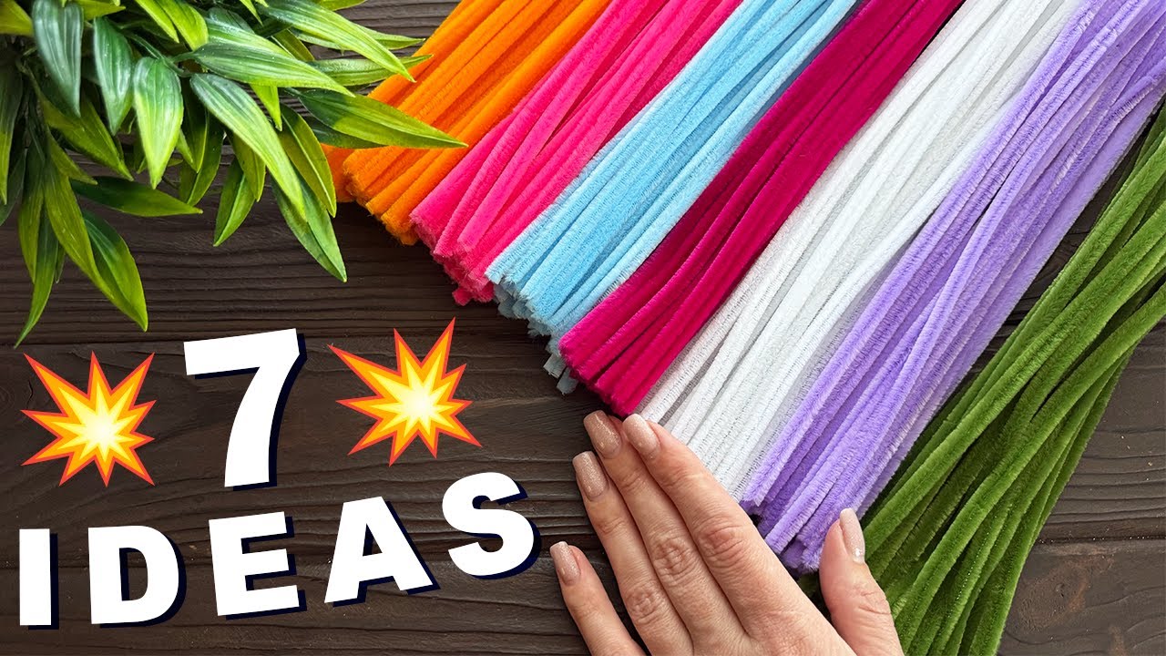7 IDEAS 💥 Easy Pipe Cleaner Crafts Pipe Cleaner Chenille Decoration Ideas Flowers