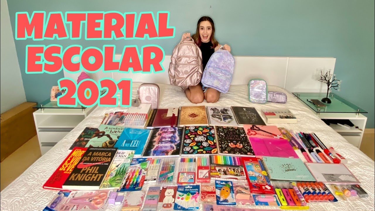 MEU MATERIAL ESCOLAR 2021 COMPLETO!!!