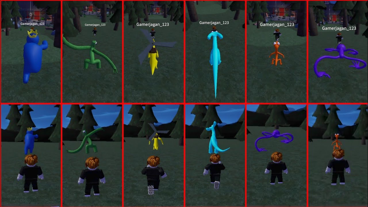 Accurate Rainbow Friends : 2 All Intro Scene In Roblox Friends (Real Vs Roleplay) Jumpscare 