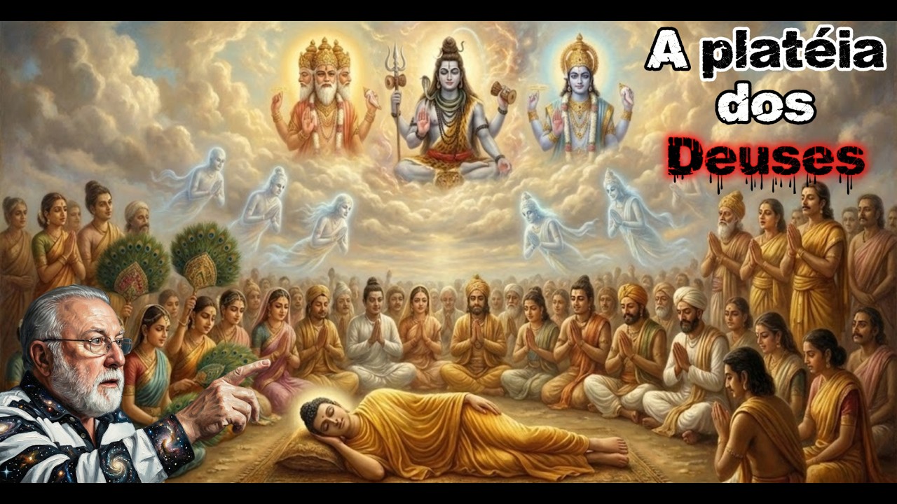 SIDDHARTHA GAUTAMA, O BUDA, E SEU MOMENTO DO PARINIRVANA ASSISTIDO PELOS DEUSES - JAN VAL ELLAM -