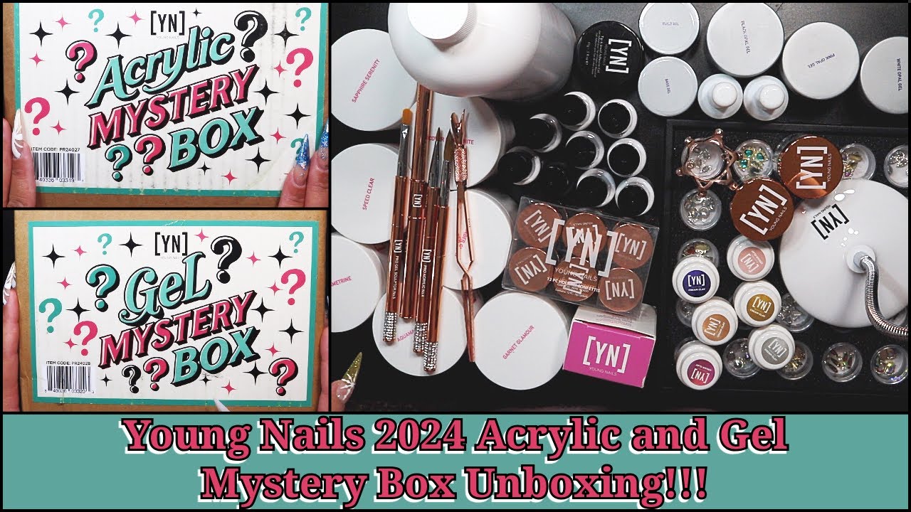 Young Nails 2024 Acrylic and Gel Mystery Box Unboxing!!!