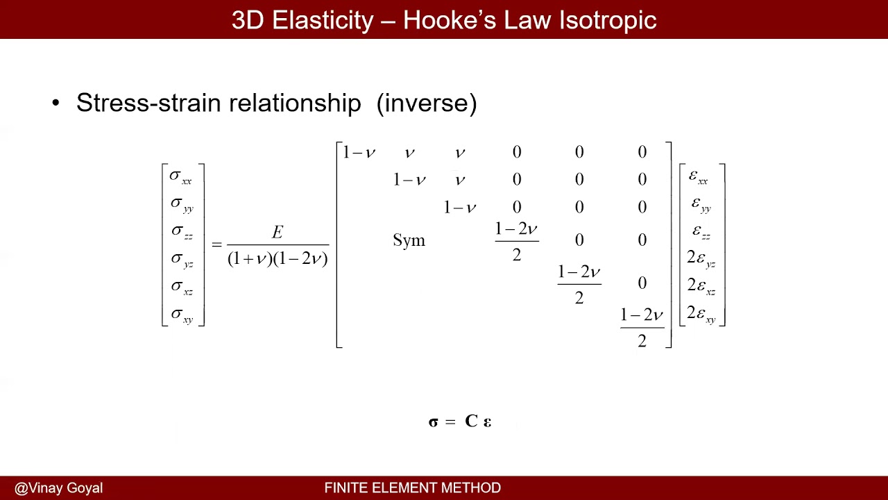 Finite Element Method: Lecture 18A - 3D Element Formulation for Solid Mechanics