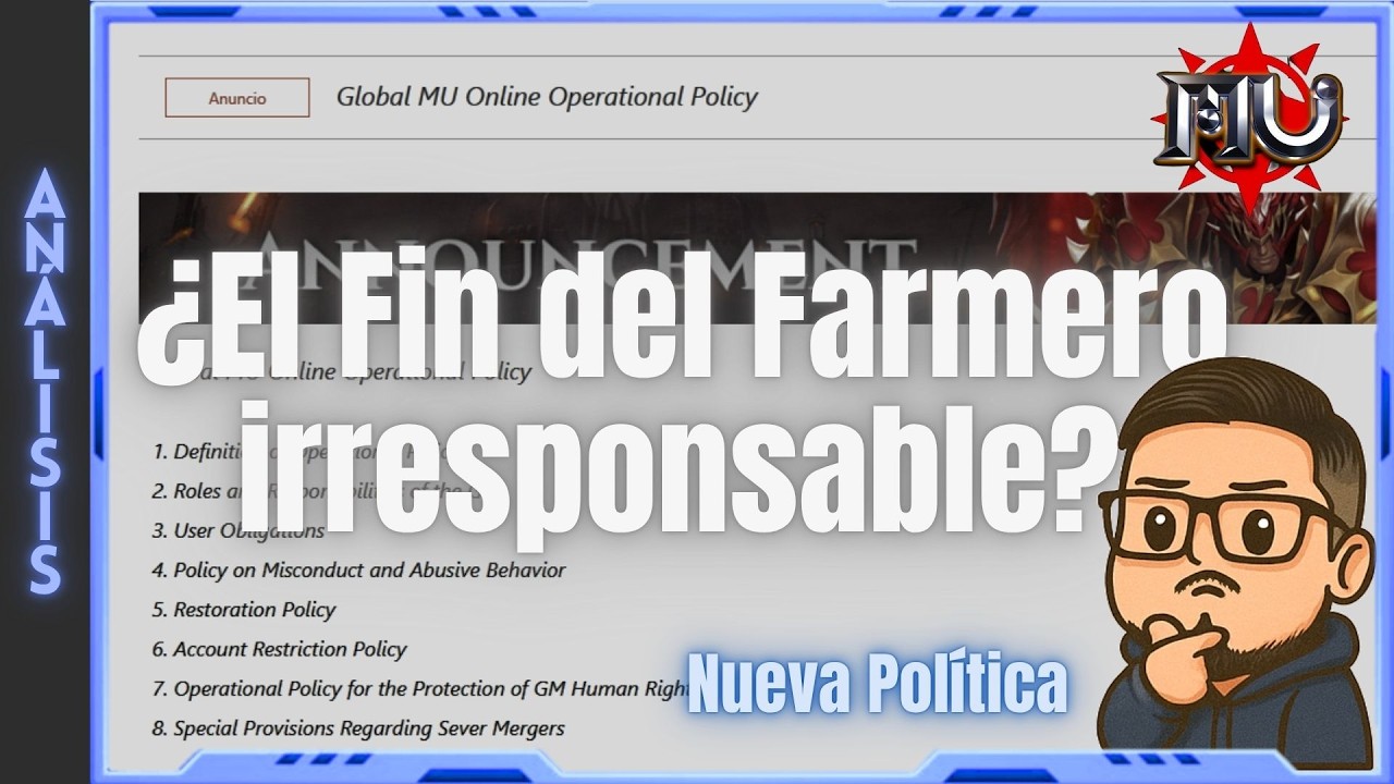 Mu Online Webzen: ¿La nueva Política contempla el farming?