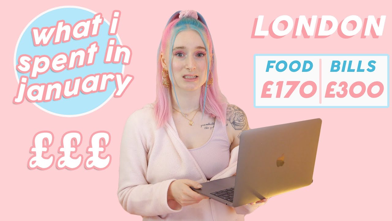 what i spend in a month in London as a 25 year old living at home (self employed)