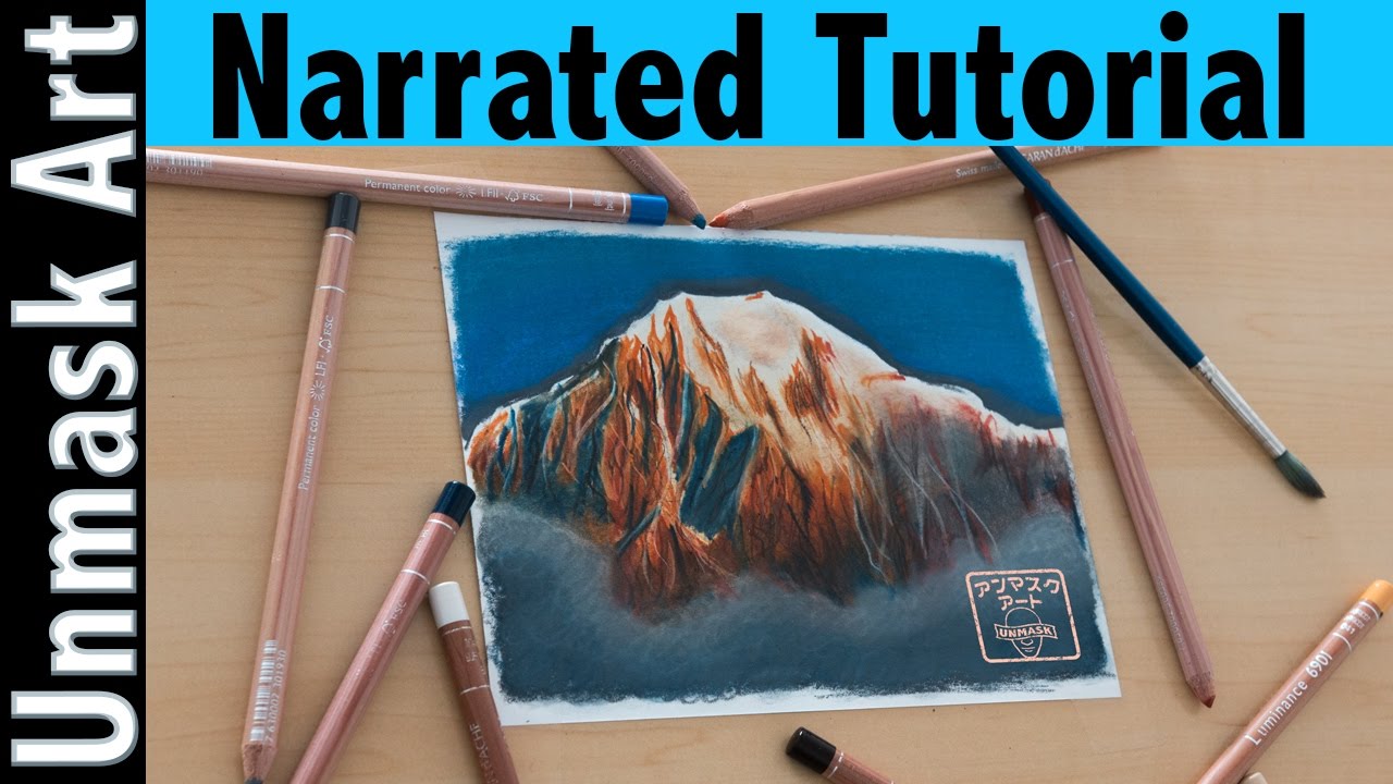 How to Color a Sunrise Mountain with Colored Pencils | Narrated Tutorial