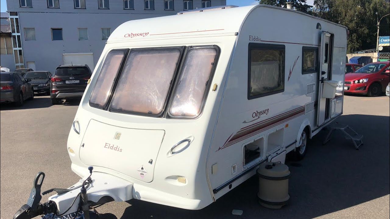 Обзор прицепа-дачи Elddis Odyssey с мувером 2004г 4-5 мест