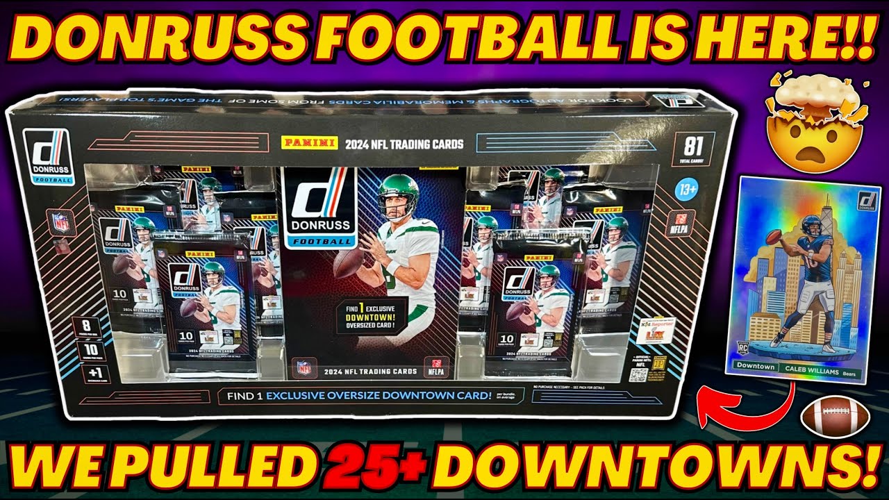 *WE PULLED 25+ DOWNTOWNS!🤯🔥 2024 DONRUSS FOOTBALL COSTCO BUNDLE BOX REVIEW!🏈