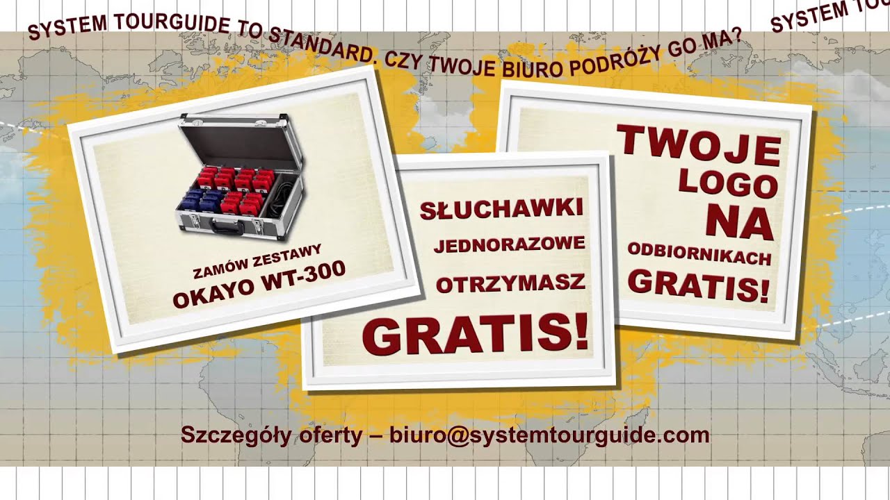 Okayo WT 300 system tour guide, system dla przewodnik&oacute;w do oprowadzania wycieczek