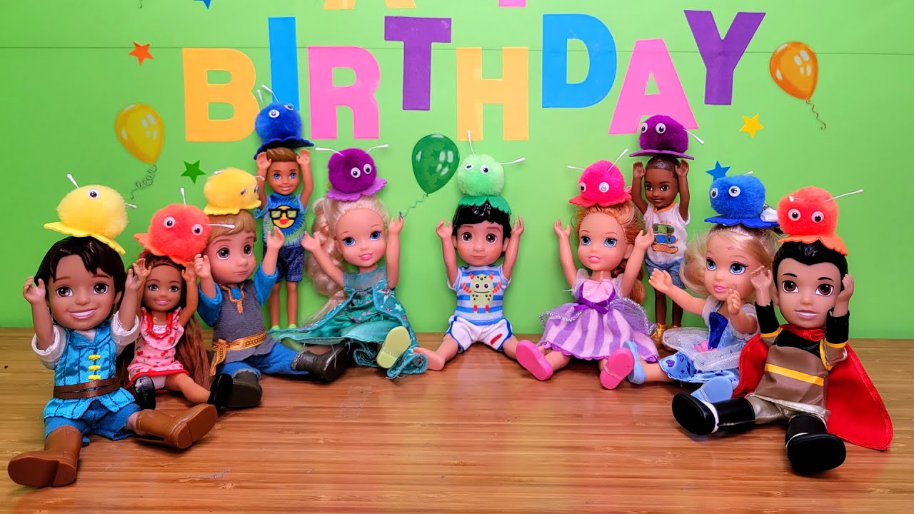 Benjamin's Birthday ! Elsa & Anna toddlers - Barbie - gifts - contest - games - cake