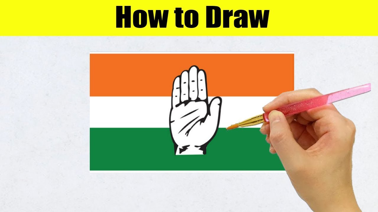How to Draw Indian National Congress Party logo | Loksabha Election