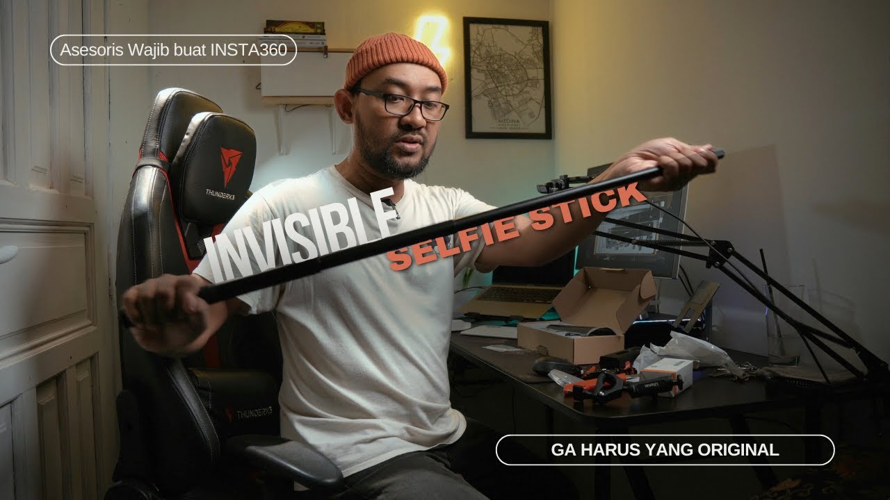 Invisible Selfie Stick asesoris wajib buat Insta360 x4 | Ga harus beli yang original