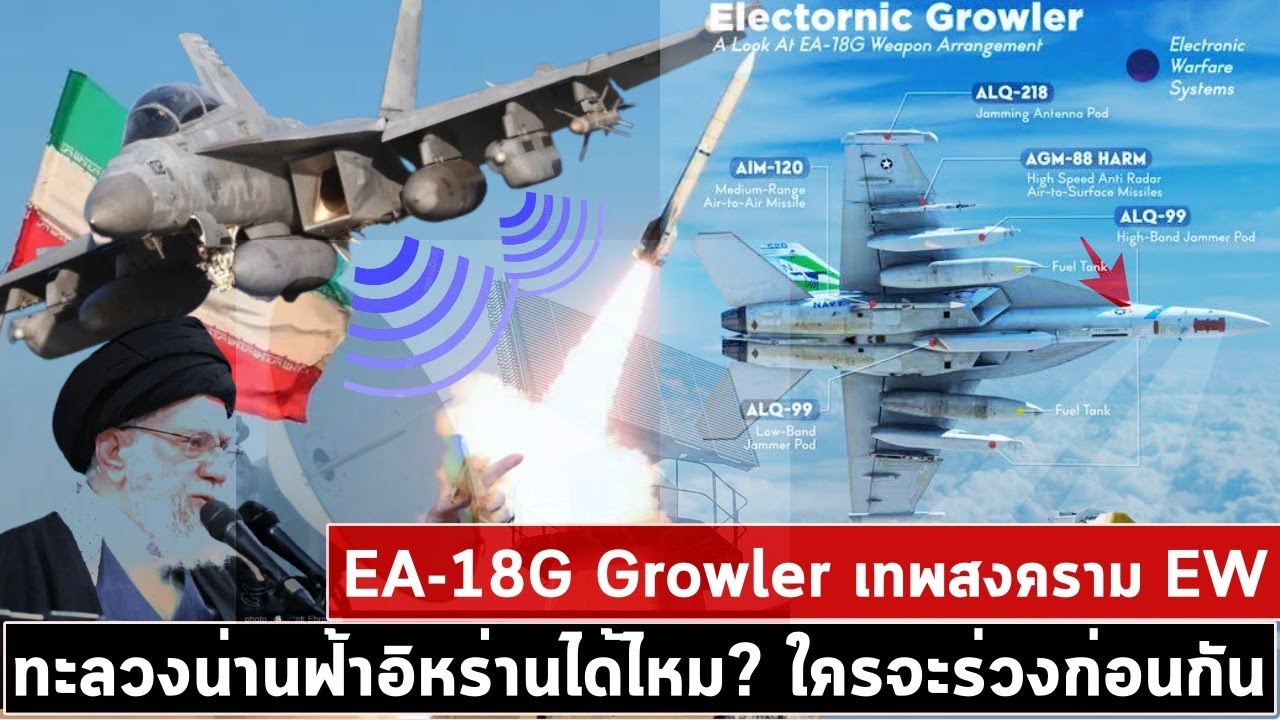 สหรัฐส่ง EA-18G Growler เทพสงคราม EW ทะลวงน่านฟ้าอิหร่านได้ไหม? อิหร่านขนทั้งคลังแสงรอใครจะร่วงก่อน?