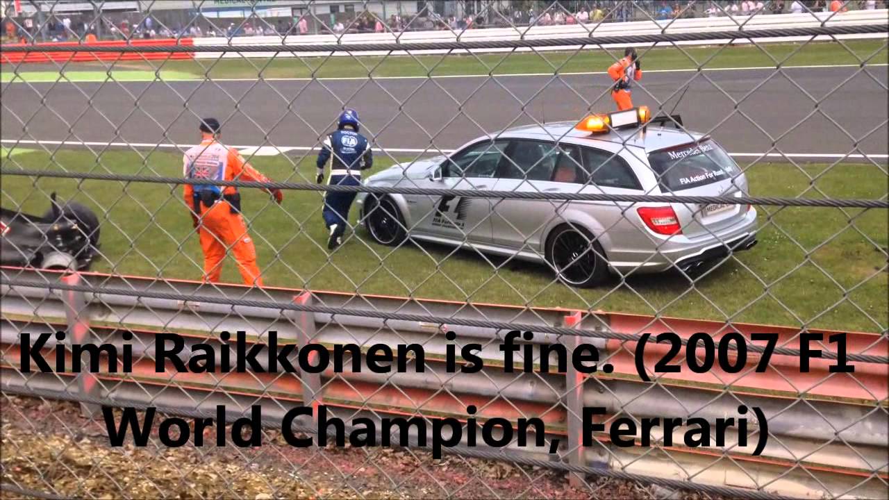 Kimi Raikkonen crash & Formula One British Grand Prix 2014
